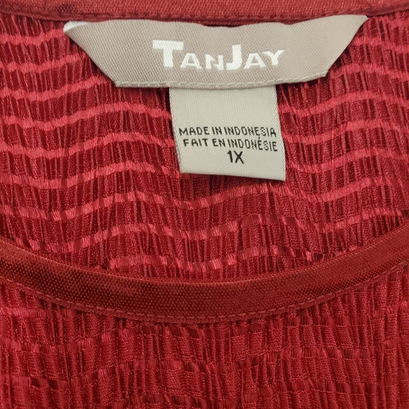 Tanjay Crew/Round  neckline Stretchy Short Sleeve Blouse - Picture 7 of 8